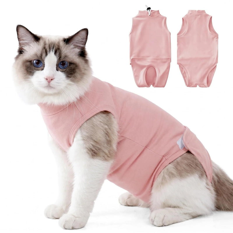 cat Surgery Recovery Suits (Pink, Small) Pink