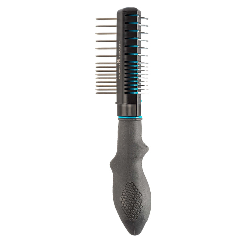 FURminator 2-in-1 Doodle Grooming Tool for Dogs, 1 Count, Dematting Tool with Comb for Mats, Tangles & Maintenance on Curly, Long, Silky & Wiry Coats - PawsPlanet Australia