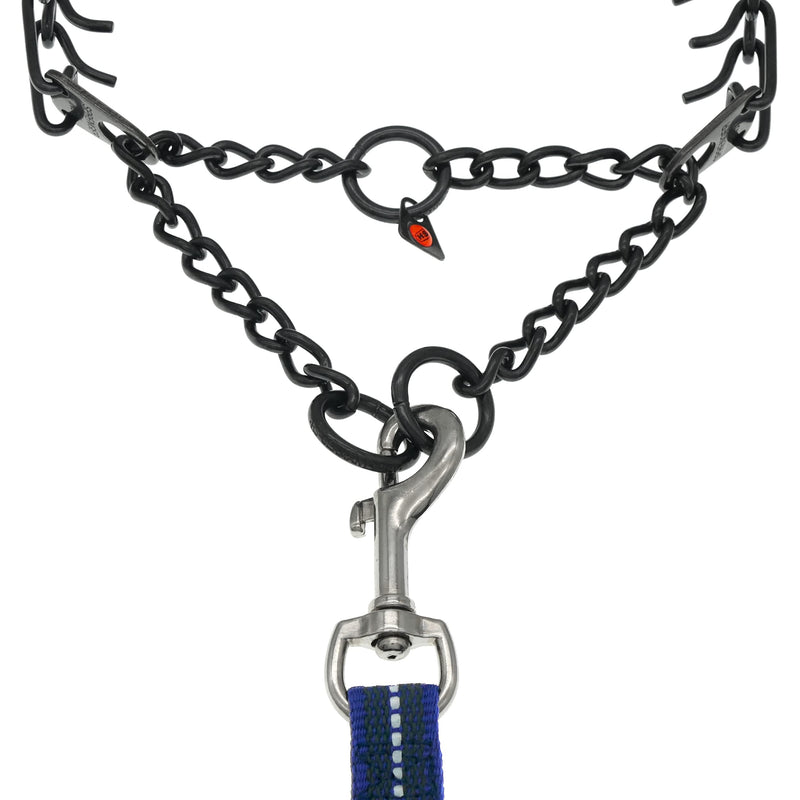 Herm Sprenger Black Stainless Steel Dog Prong Collar with Easy On Assembly Chain Professional Training Pinch Collar for Small Medium Large Dogs Made in Germany (24in x 3.2mm (Neck Size up to 19in)) 24in x 3.2mm (neck size up to 19in) - PawsPlanet Australia