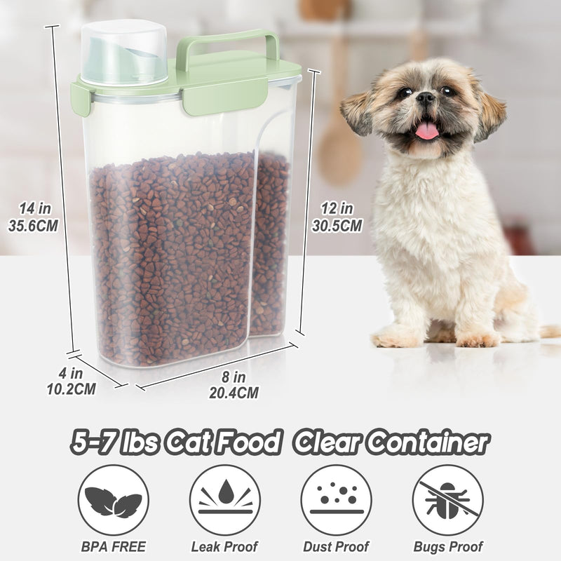 5-10Lbs Dog Food Storage Container with Upgraded Large Nozzle BPA-free, 4 Snap Seals Plastic Pet Food Storage Container with Handles are Easy to Clean and Carry - PawsPlanet Australia