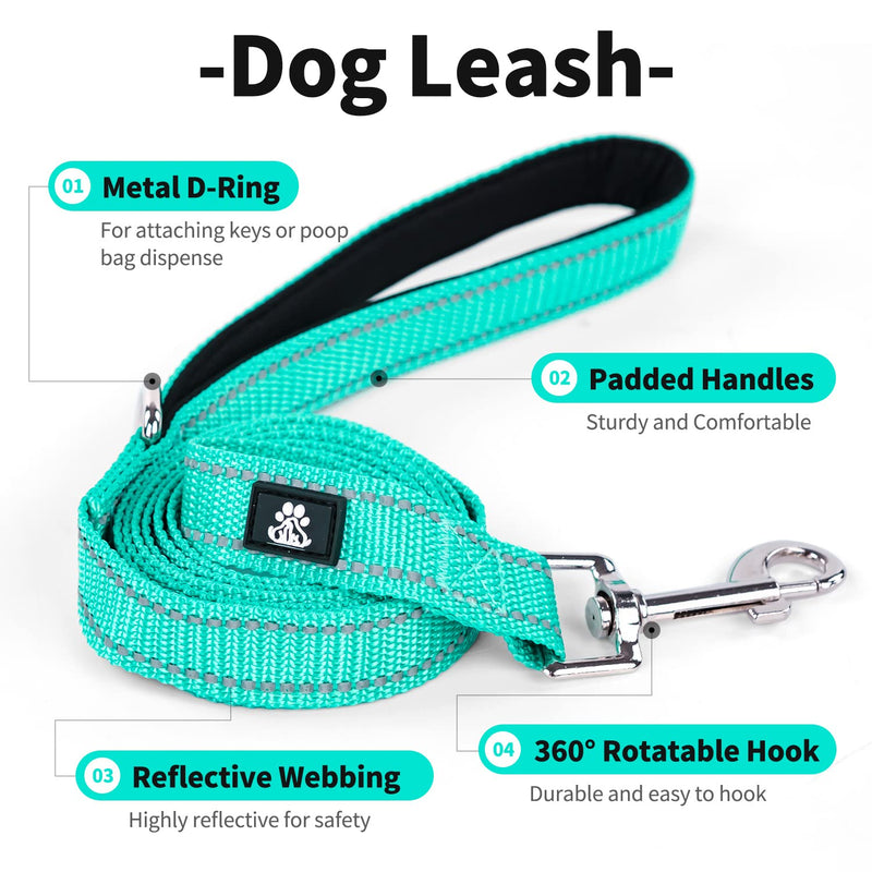 IVY&LANE Dog Harness Set Bundle Dog Collar and Leash Set | Medium | Turquoise+Teal - PawsPlanet Australia