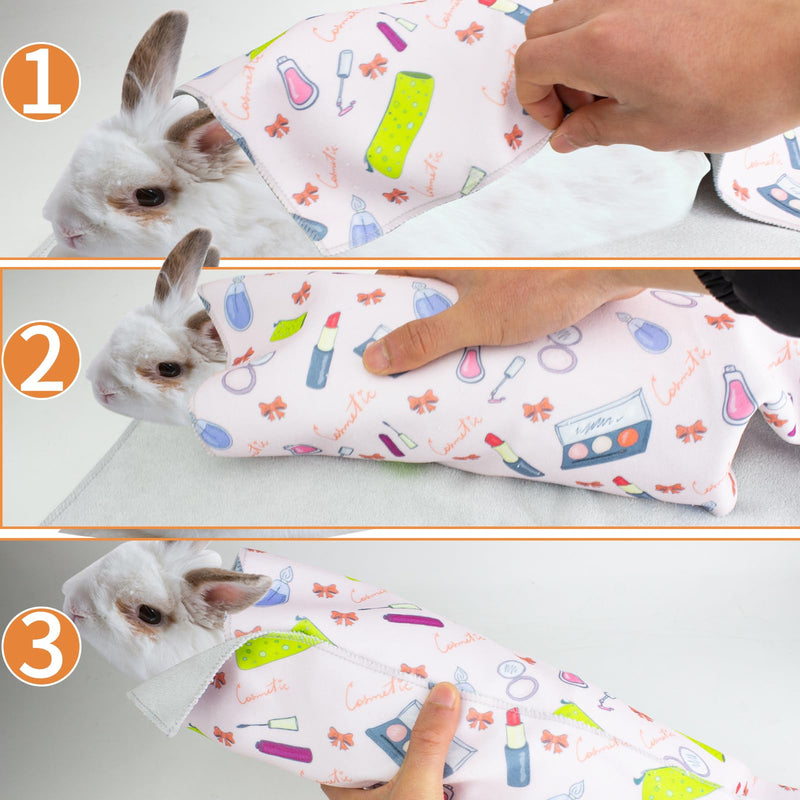 21.6'' Grooming Wrap for Rabbit, Rabbit Wrap for Grooming Cutting Nails, Soft Rabbit Restraint for Nail Clipping Rabbit Swaddle Wrap for Nail Trimming Anti-Scratch Anti-Escape Pet Tool Wrap - PawsPlanet Australia