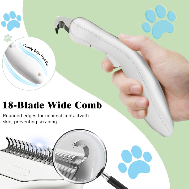 Undercoat Shedding Brush for Dogs & Cats – Professional Deshedding & Dematting Tool – Grooming Comb for Long Hair, German Shepherds & All Pets 6.71"-Depilatory Comb - PawsPlanet Australia