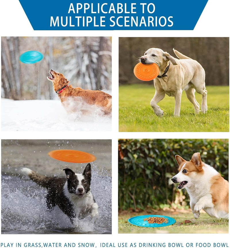 Soft Dog Flying Disc Dog Toys for Aggressive Chewers Big Dogs Toys for Large Medium Small Dogs Puppy Toy Outdoor Soft Rubber Dog Toys for Aggressive Chewers Dog Chew Toy Pet Toys for Dog orange - PawsPlanet Australia