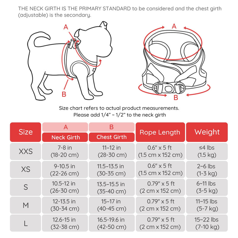 BELLA & PAL Puppy Harness with Leash Set, Dog Harness for Small Dogs No Pull, Dog Leash for Small Dogs, Step in Harness for Extra Small Dogs, Red Harness, S - PawsPlanet Australia