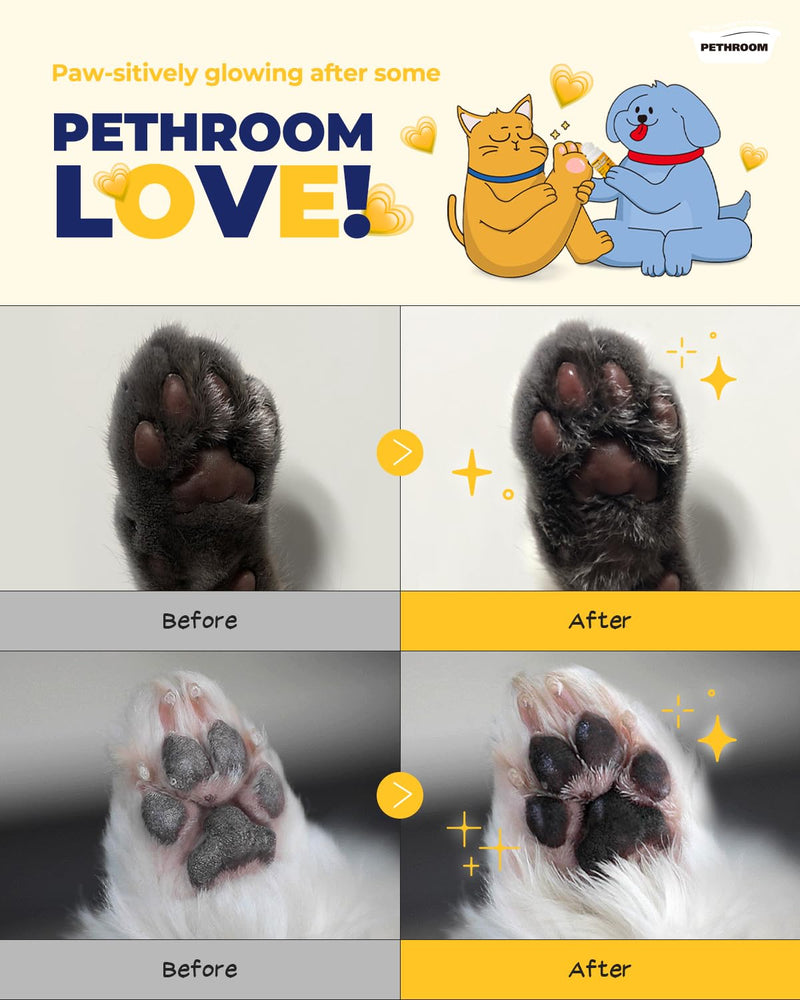 [PETHROOM] Roll-on Paw Balm for Cats & Dogs | Lick-Safe, Super Moisturizing Paw Protector | Soothing Protection from Hot Pavement | Easy to Apply | Quick Drying, Non-Sticky, Non-Staining 2.87 fl.oz. - PawsPlanet Australia