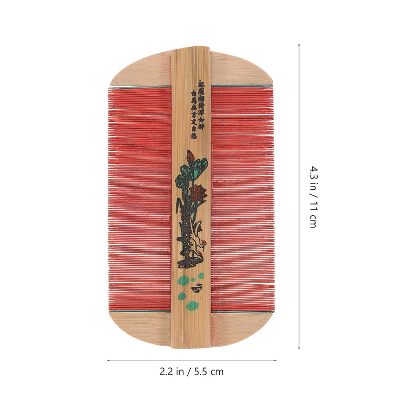 Hair Comb Comb Double Sided Bamboo Removal Dandruff Comb Cat Dog Pet Grooming Fine Tooth Comb - PawsPlanet Australia