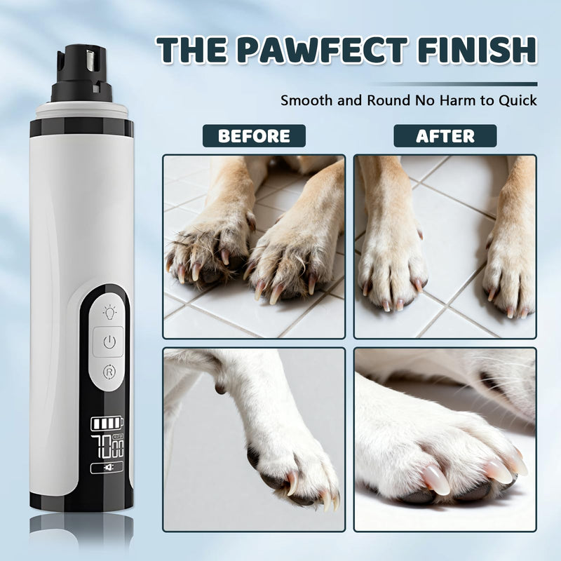 Dog Nail Grinders, Silent Groom Pro Nail Grinder with LED Lights, Professional 3-Speed Quiet & Low Vibration Electric Pet Nail Grinder for Safe Trimming of Cats and Small to Large Dogs - PawsPlanet Australia