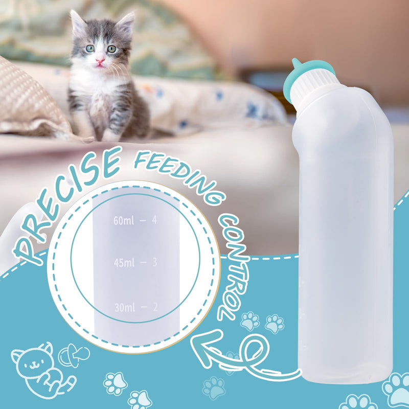 5Pack Kitten Bottle for Nursing Puppy Milk Kitten Bottles Feeding Kit Silicone Nipple for Newborn Pets Kittens, Puppy,Squirrel (Green) - PawsPlanet Australia