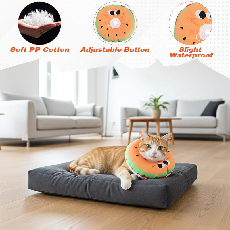 Cat Cone Collar Adjustable Soft Cat Cone to Stop Licking Scratching Comfy Elizabethan Collars Cute Lightweight Comfortable Donut Collar for Small Dogs Cats Kitten After Surgery