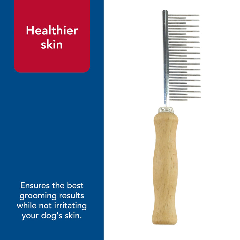 Coastal Pet Safari Dog Shedding Combs - Dog Shedding Brush for Dogs with Short and Long Hair - Different Sized Teeth for Undercoat Rake - 7" x 1.5" (Pack of 2) 7" x 1.5" (Pack of 2) - PawsPlanet Australia