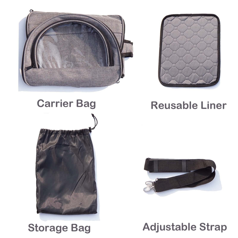 Guinea Pig Carrier, Small Pet Carriers for Rabbit Hamster Bird Bunny Bearded Dragon Kitty and Etc. Animal Bag with Stable Handle and Waterproof Pad, Easy Travel and Vet Visit-Large 16.0"L x 10.0"W x 1.5"H