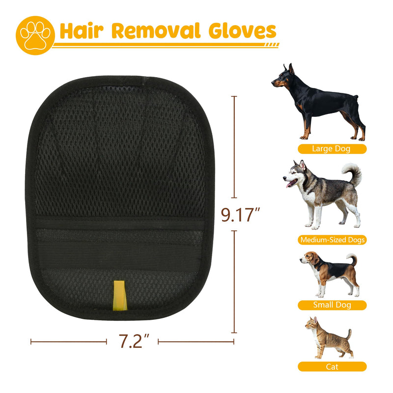 2025 Upgraded Pet Hair Remover Cat&Dog Grooming Tool Electrostatic Gloves Reusable Static-Powered Effortlessly Remove Fur from for laundry Clothes Furniture decor Car Seat Sofa Pet cooling mat bed (1) - PawsPlanet Australia