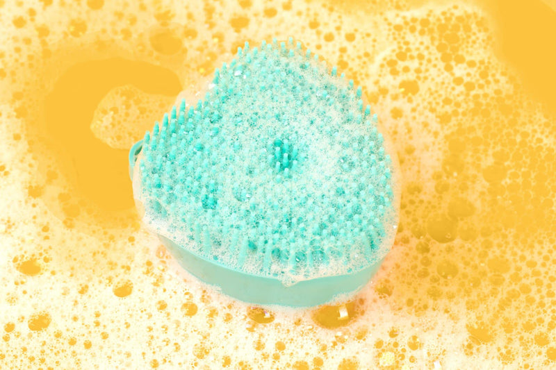 Luxurious Dog Bath Brush Scrubber - Soft Silicone Dog Shampoo Brush Combo for Pet Grooming, Bathing, & Massage Dispensing - Extreme Lather Dog Shower Brush (Green) by Crazy Piper - PawsPlanet Australia