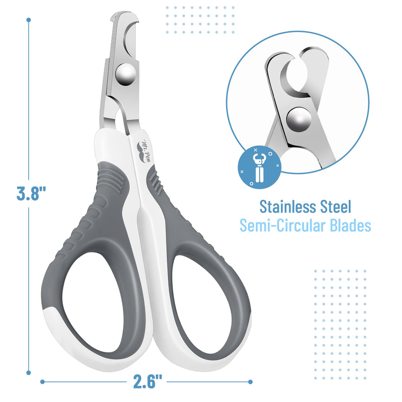 Mr. Pen Cat Nail Trimmer - White & Gray, Cat & Dog Nail Clipper, Kitten & Small Dog Claw Trimmer