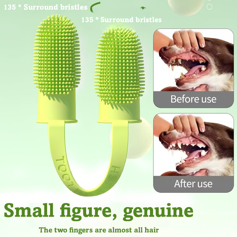 6Pcs Dog Bath Brush Set with Soap Dispenser - Cat Brush & Dog Toothbrush Kit | Silicone Pet Bathing Supplies for Washing, Shower & Shedding | Includes Finger Toothbrush, Scrubber for Small Breed Green - PawsPlanet Australia