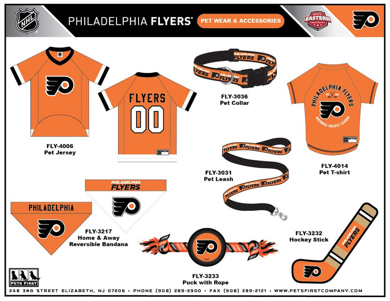 Pets First NHL Philadelphia Flyers Leash for Dogs & Cats, Medium. - Walk Cute & Stylish! The Ultimate Hockey Fan Leash!, Medium (4 ft Long x 0.62 in Width) (FLY-3031-MD) Medium (4 Ft Long x 0.62 In Width) - PawsPlanet Australia