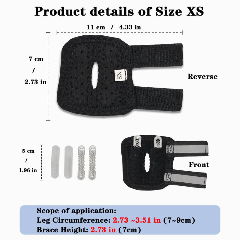 Dog Knee Brace for Torn ACL Hind Leg and Luxating Patella, Canine Rear Hock Joint Support, Joint Injury and Sprain Protection, Removable Design, Comes with 2 Spring Bars and 2 Steel Bars (XS Pair) XS - PawsPlanet Australia