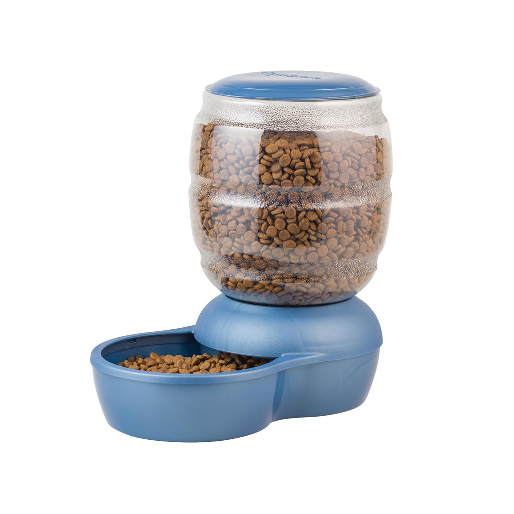 Petmate Replendish Feeder Automatic Cat and Dog Feeder, Pearl Peacock Blue, 10 LB, Made in USA