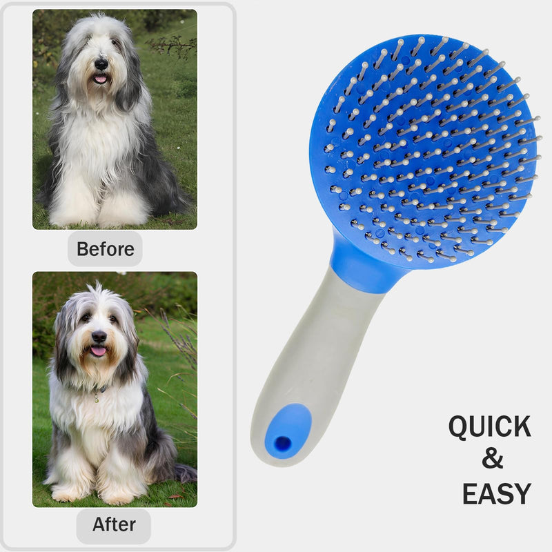 Horse Mane & Tail Combs Horse Brushes Shedding Brush Grooming Tool for Equine Long Haired Dogs (Blue) Blue