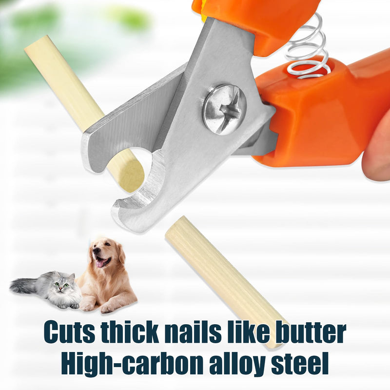 Dog Nail Trimmers 767C - Professional Dog Nail Clippers for Large and Small Dogs, Easy-to-Use Pet Nail Trimmers for Safe and Precise Grooming, Durable Claw Clippers for Paws Care Orange - PawsPlanet Australia