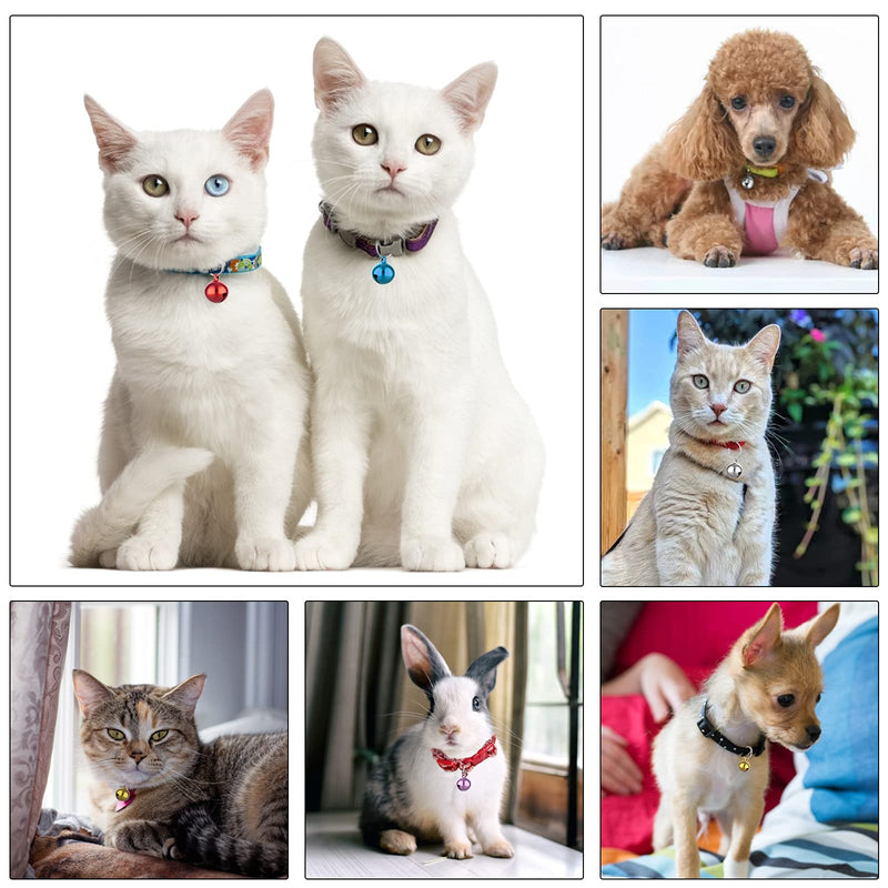 24pcs Cat Bells & Dog Collar Bells with Keyrings, Training Jingle Bell Collar Pendant Pet Accessories Festival Party DIY SMall Bells(Mixed Color) Mixed Color - PawsPlanet Australia