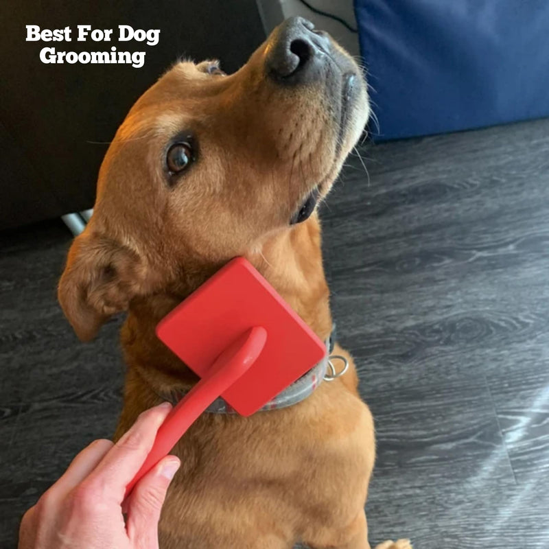 Big G Dog Slicker Brush for Professional Grooming - Fluff, Detangle & Style Goldendoodles, Labradoodles, Poodles & Long-Haired Dogs - Large Coral Curved Brush, Saves Time & Energy - PawsPlanet Australia