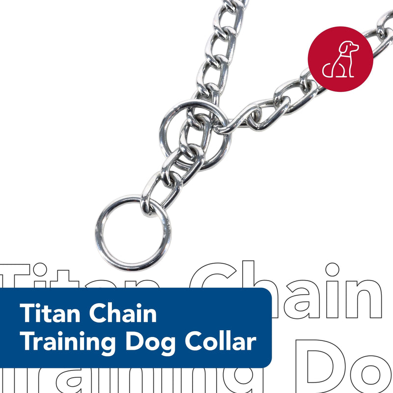 Coastal Pet Titan Chain Training Dog Collar - Durable Metal Choke Collar for Dog Training - Argon-Welded, Chrome Chain - 4 mm x 24" 4.0 mm x 24" (Pack of 1) - PawsPlanet Australia