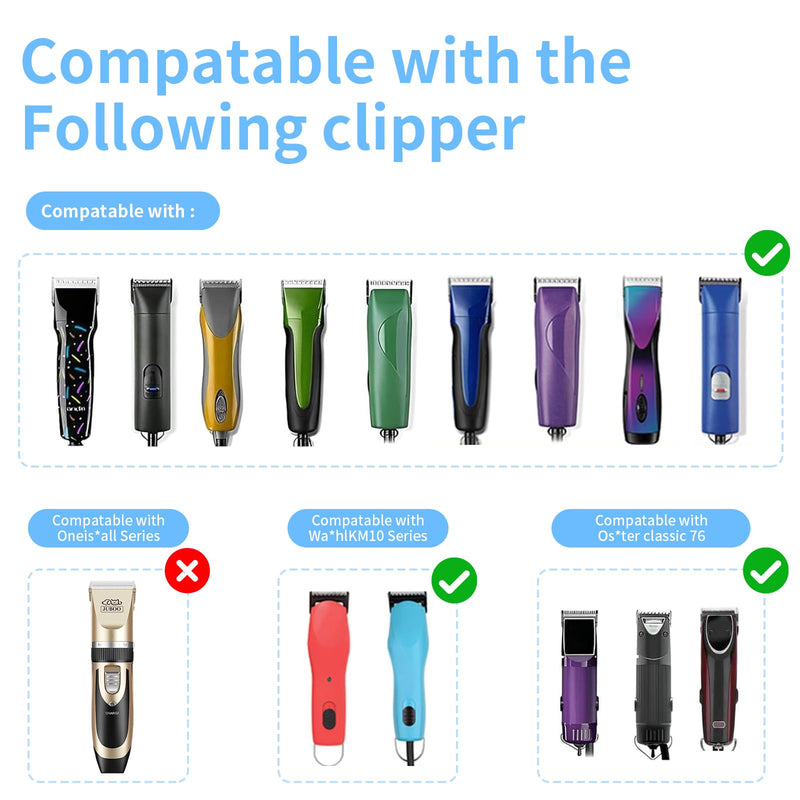 2 Pcs Size 5/8toe Detachable Dog Grooming Blades, Compatible with Andis, Oster A5, Wahl KM10 Series Clippers, Cut Length 0.8mm, Silver (5/8toe 0.8mm, 2 Packs) 5/8Toe-0.8mm, 2Pcs - PawsPlanet Australia