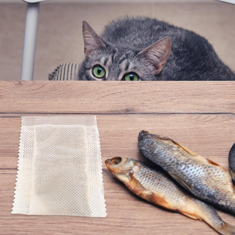 20 Individually Wrapped Catnip Tea Bags Made from Catnip. Promotes Drinking Behavior in Cats. Portable and Practical for Cats and Kittens