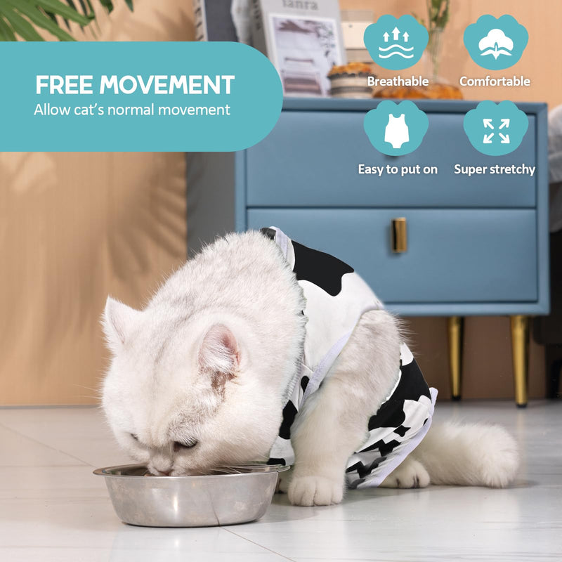 Avont Cat Recovery Suits Bundle with Cat Cone Collar Soft - PawsPlanet Australia