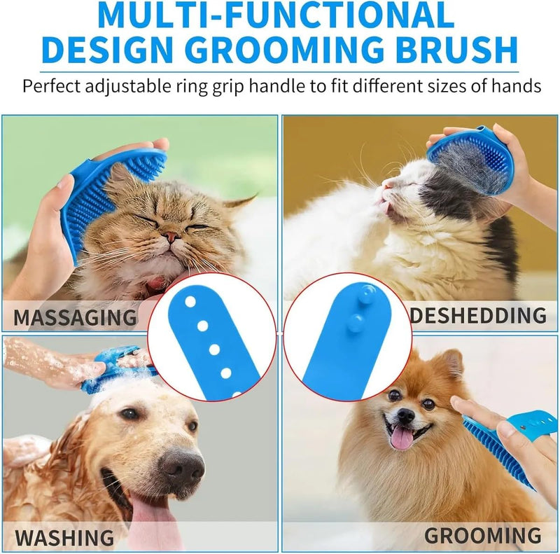 Self Cleaning Slicker Brush, Dog Cat Bunny Pet Grooming Shedding Brush, Easy to Remove Loose Undercoat, Pet Massaging Tool Suitable for Pets with Long or Short Hair (Blue) Blue - PawsPlanet Australia