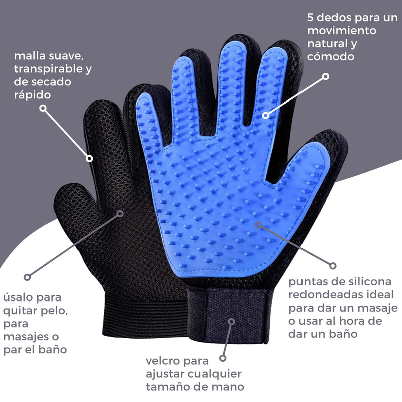 Versatile Pet Grooming Glove - Perfect for Both Dogs & Cats, Long & Short Fur - Your Comfortable, Easy to Clean, Pet Hair Glove | One Right Hand Glove - PawsPlanet Australia