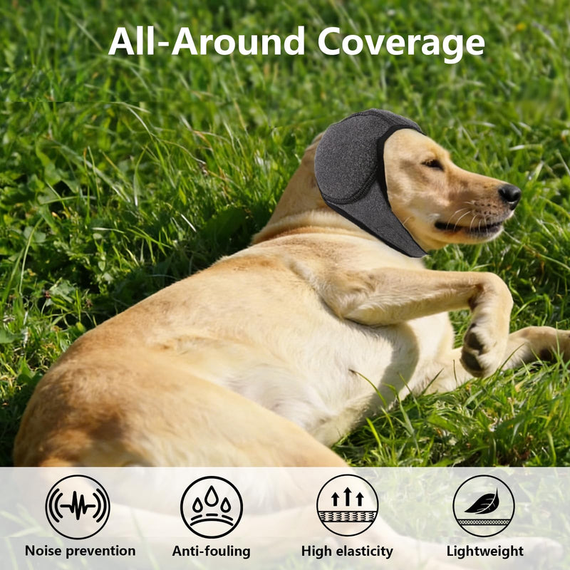 2 Pieces Dog Ear Muffs Dog Snood Ear Protector for Anxiety Relief and Grooming, Pet Dog Earmuff Ear Protectors for Comfort During Outdoor Activity, Cold Weather, Bath (M) M