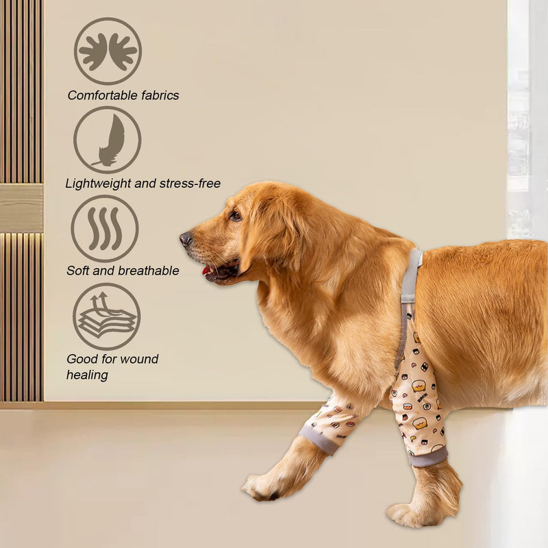 Dog Leg Protection, Elbow Pads Dog for Medium and Large Dogs, Recovery Sleeve Dog with Breathable Padding, Elbow Bandage Dog, Prevents Licking Wounds (2XL)