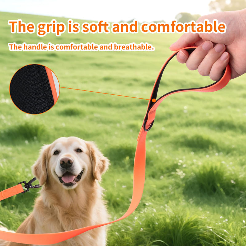 Waterproof Long Dog Leash,16ft Dog Training Leash for Outside Large Medium Small Dogs Outside Walking, Playing, Padded Handle for Recall Training,Hiking, SwimmingCamping, or Yard(Orange) - PawsPlanet Australia