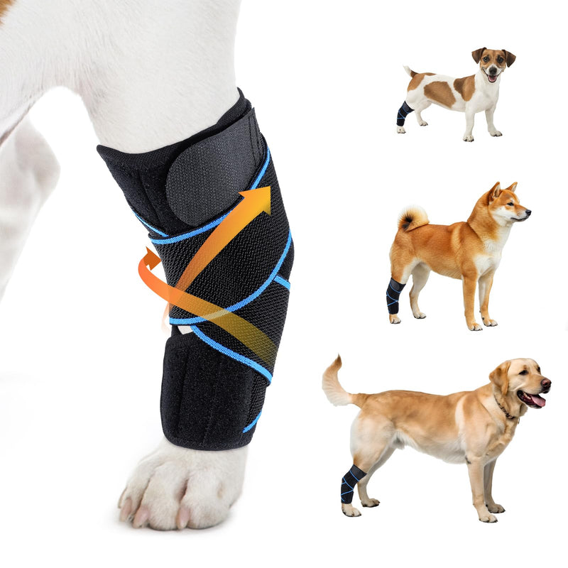 Dog Knee Brace for Back Leg Support, Hock Joint Compression Wrap ACL Brace for Hind Legs – Stabilizing Rear Leg Support for Senior & Overweight Dogs, Ideal for Medium & Large Breeds (M) M