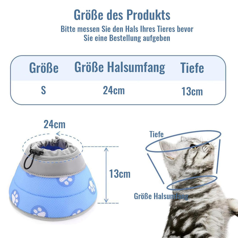 Cat Collar, Foldable Soft Protective Collar, Elizabethan Collar, Adjustable Anti-Leaking Anti Bite Cat Collar, Recovery Collar for Cats