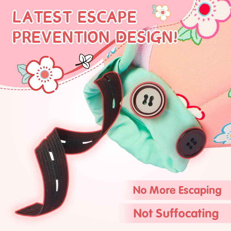 Cat Cone Collar Soft for Wound Healing for Small Cats(Singapura Devon Rex), Air Breathable Neck Recovery Cone Anti Scratch Licking, Adjustable Surgery Cat Head Cone Alternative Green-Pink S(Circumference:5.1''-7.87''in)