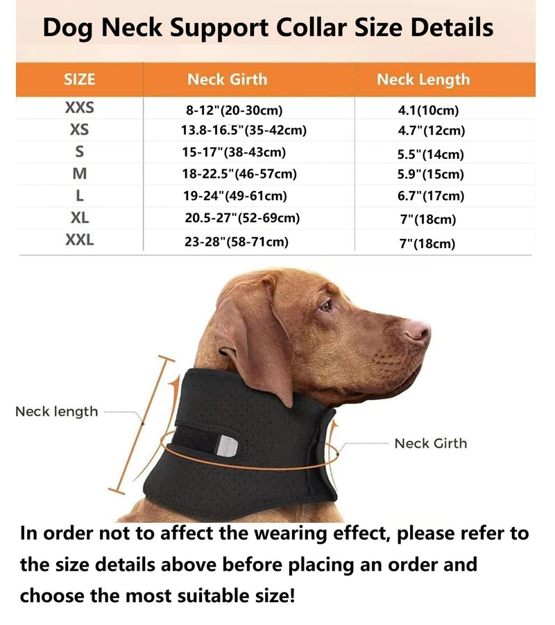 Pet Cervical Collar Neck Brace for Dog Cat Pain Relief,Canine Wrap Protect Wounds Heal Support，Due to Arthritis to Injury Cervical Brace Helps Recover from Cervical Sprains (XS) XS