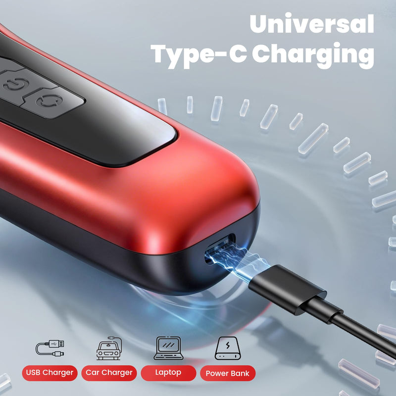 Dog Clippers Pet Shaver for Heavy Thick Coats, Low Noise Cat Grooming Kit Rechargeble Dog Hair Clipper, 2-Speed Cordless Pet Hair Trimmer for Medium and Large Animals Red - PawsPlanet Australia