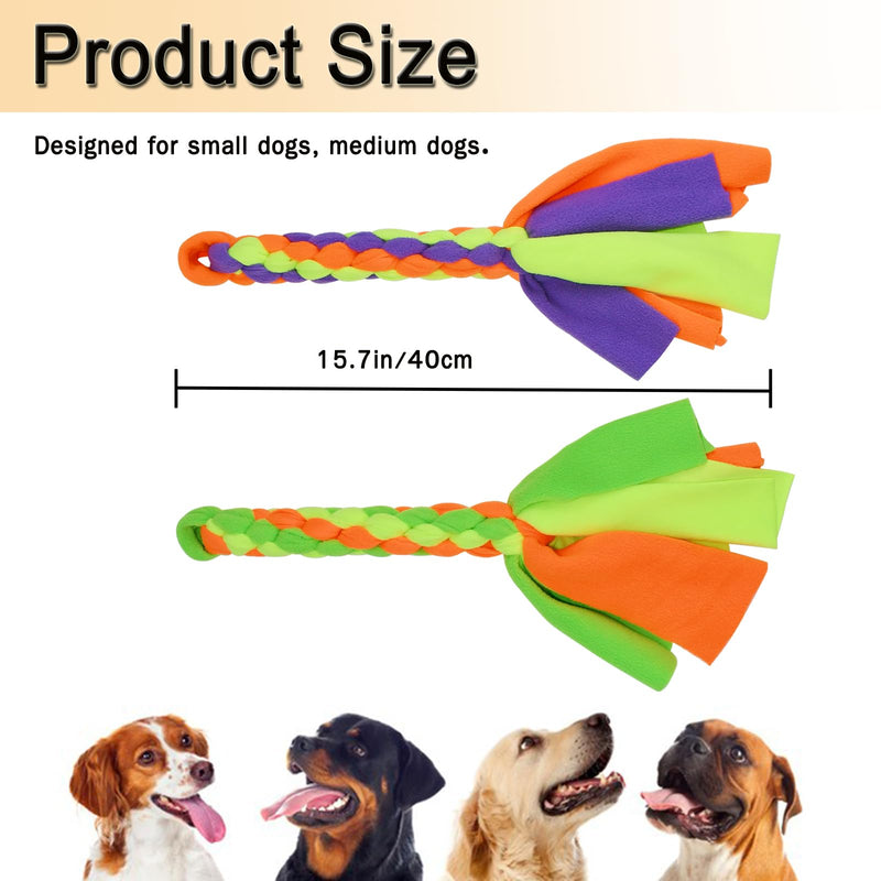 2 Pack Dog Fleece Rope Toy Dog Flirt Pole Replacement Toys to Chase and Tug Interactive Dog Toys with Chewing Rope Pet Braided Rope Tether Lure Toy to Outdoor Exercising Training Yellow and Green - PawsPlanet Australia