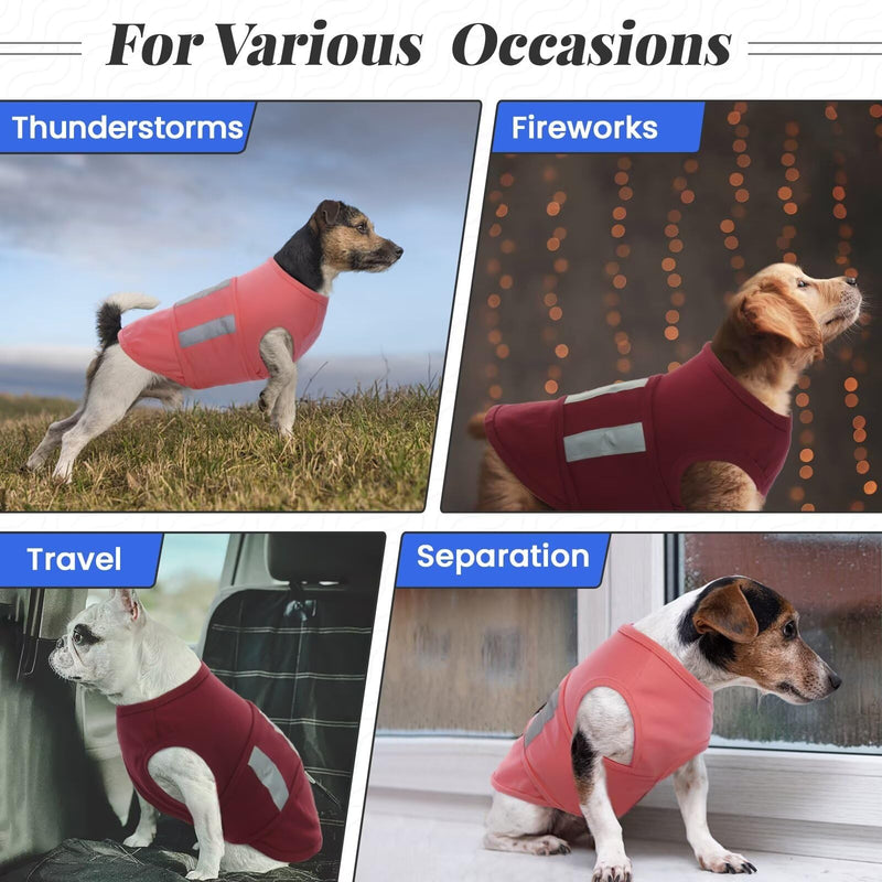 MIGOHI Dog Anxiety Vest,Soft Dog Anxiety Relief Coat,Calming Vest Wrap for Thunderstorm,Fireworks,Travel and Separation,Anxiety Relief for Dogs,Dog Firework Anxiety Relief for Small Dogs,S,ShellPink ShellPink - PawsPlanet Australia