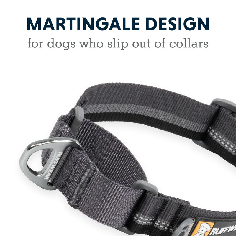 Ruffwear, Web Reaction Dog Collar, Escape-Proof Security Buckle, Adjustable Anti-Slip Martingale Collar with Durable Nylon Tubelok Webbing & Silent ID Attachment, Blue Pool, 20"-23" 20"-23" - PawsPlanet Australia
