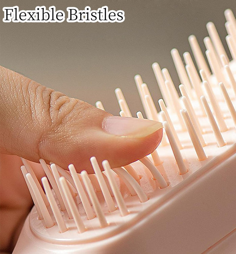 Scalable Small Grooming Dog Brush, Puppy Massaging Hair Brush, for Small Dogs Cats Rabbits of All Hair Types (Pink) Pink - PawsPlanet Australia