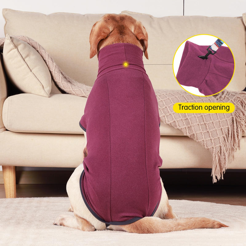 Dog Sweater Pullover Cold Weather Vest for Dogs Dog Sweatshirt Dog Jacket for Indoor and Outdoor Use (X-Large, Wine red) X-Large