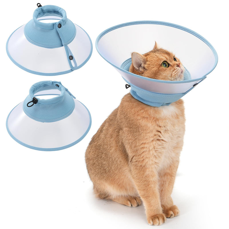 Avont Cat Recovery Suit Post-Surgery Onesie Bundle with Adjustable Cat Cone Collar - S