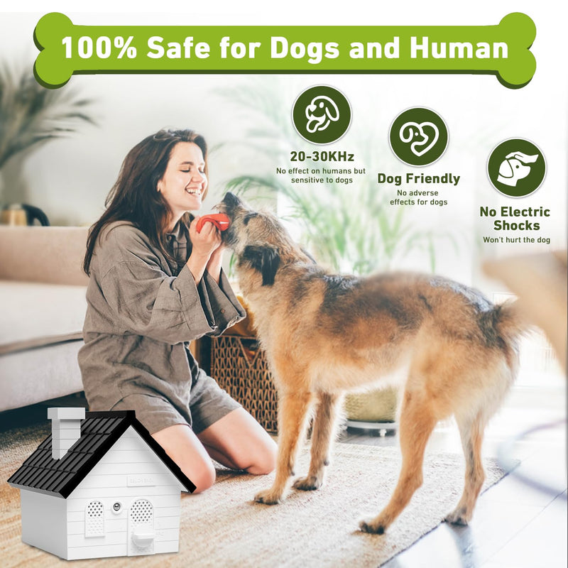 Dog Barking Deterrent Devices, Anti Barking Device, Ultrasonic Dog Barking Control Devices, Anti Barking Device Indoor Outdoor with 4 Modes Up to 50 Ft, Dog Barking Silencer