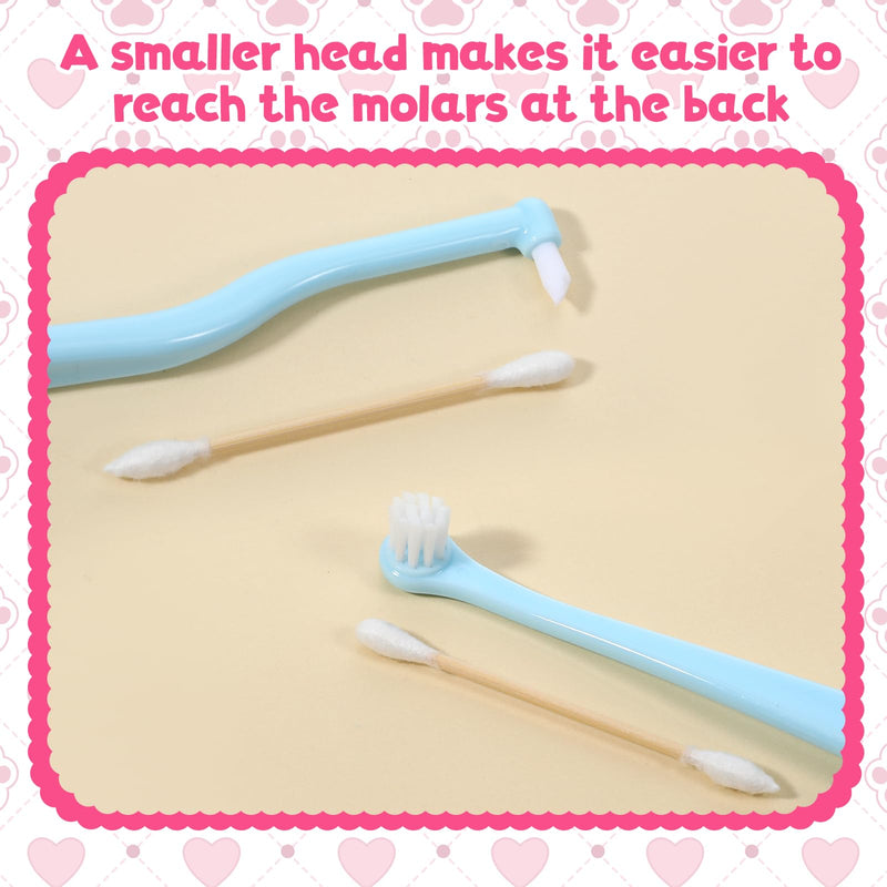 6 Pcs Small Dog Cat Toothbrush Cat Dental Care Pets Toothbrush Micro Head Cats Deep Teeth Cleaning Brush Dental Care Supplies Portable Soft Tooth Brush for Puppy Small Dog Cats - PawsPlanet Australia