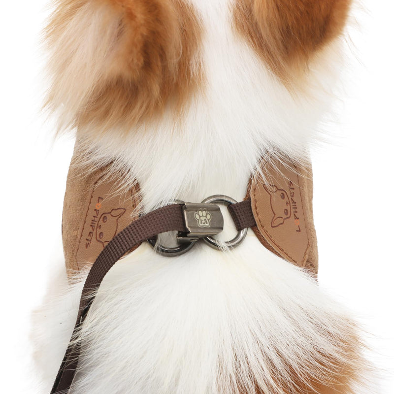 LOPHIPETS Lightweight Dog Harness with Leash Set for Small Dogs Chihuahua Yorkie Puppy Cat-Coffee/S S Coffee - PawsPlanet Australia